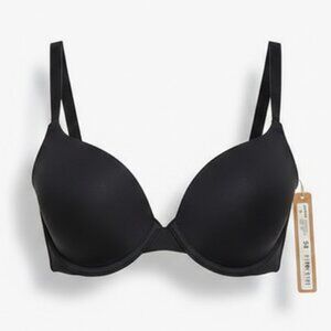 Skims Fits Everybody T-Shirt Demi Bra Onyx Black Underwire Lined 34DDDD